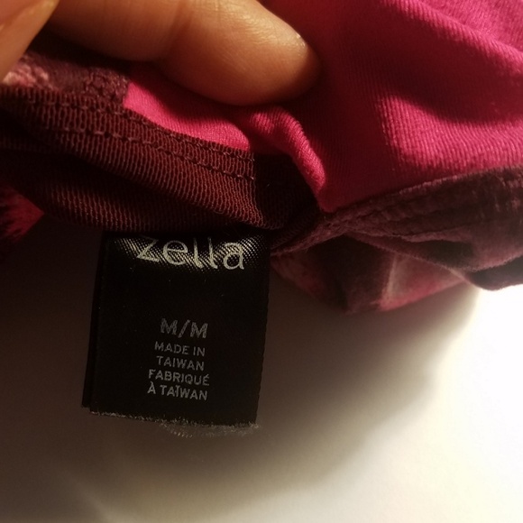 ZELLA Cropped Capri Yoga Pants Leggings Pink Size Medium - Picture 6 of 8